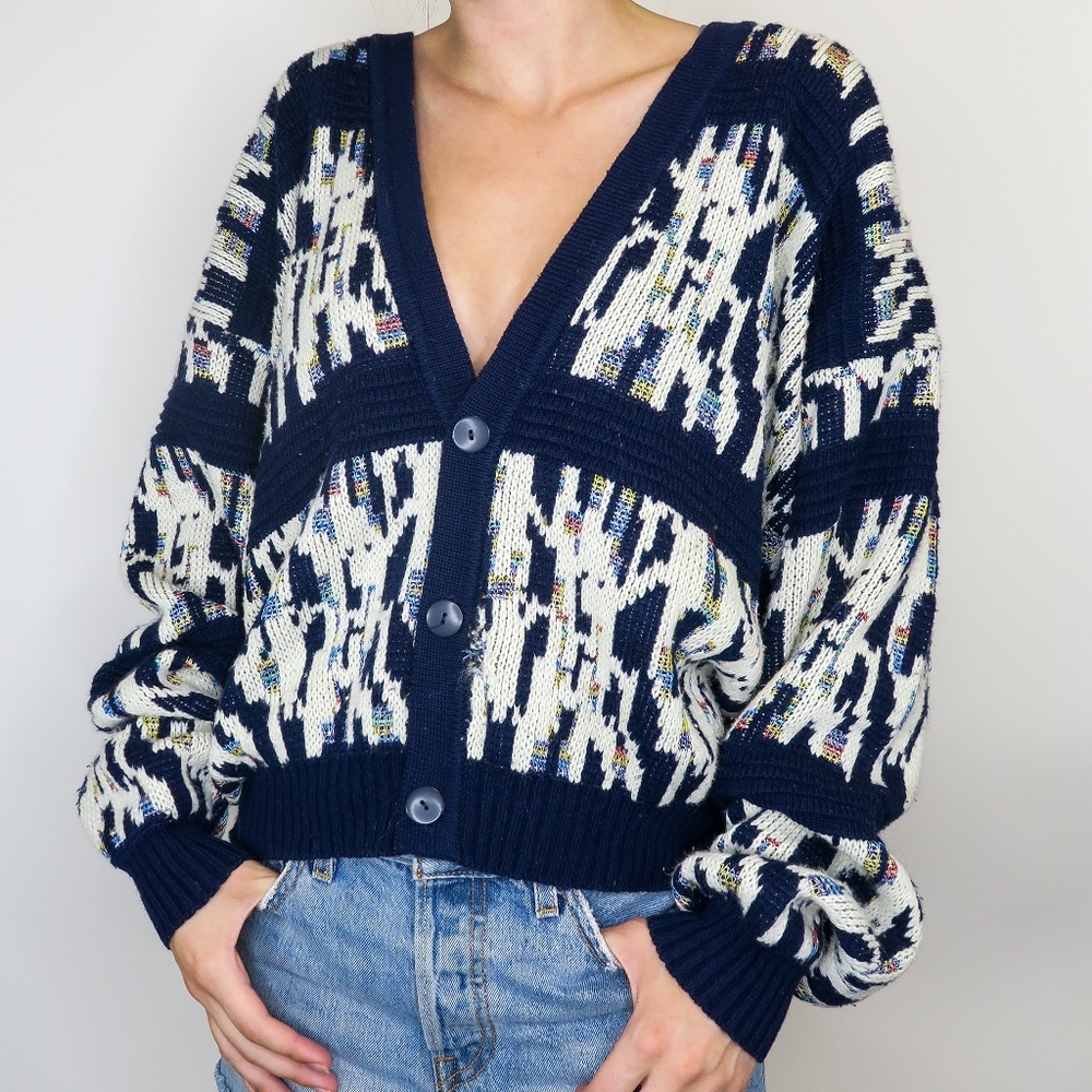 Vintage 80s Koman Cardigan 3 Button Sweater